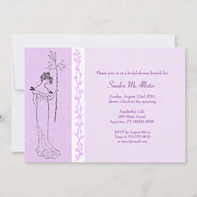 Invitación Lilac, Chica lirio (Anverso)