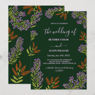 Invitación Lilac Colorful Wildflower Botanical Wedding