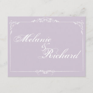 Invitación Lilac de marco de porcelana