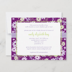 Invitación Lilac ~ Ducha de bebé de jardín