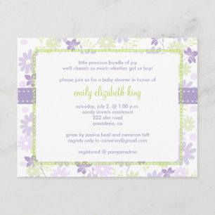 Invitación Lilac ~ Ducha de bebé jardín