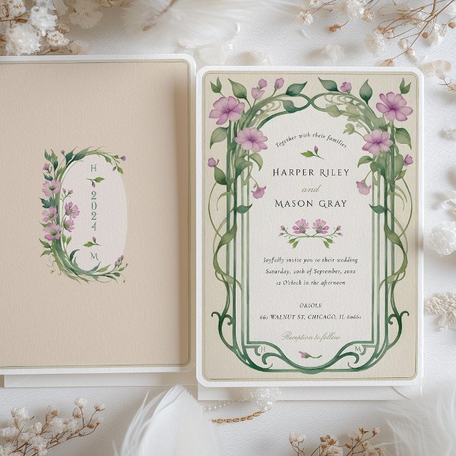 Invitación Lilac Elegance Boda Floral (Subido por el creador)