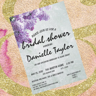 Invitación Lilac floral de moda Bloom Bridal Shower