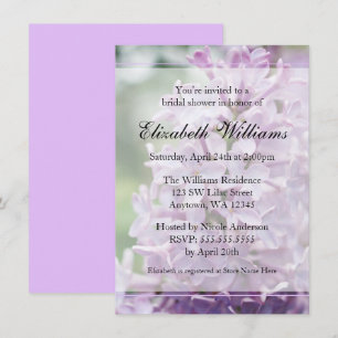 Invitación Lilac Flores Bridal Shower