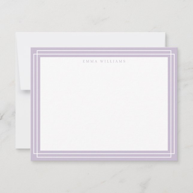 Invitación Lilac Frame Note Card (Anverso)