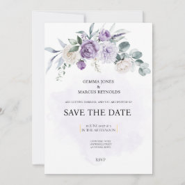 Invitación Lilac Infusion Save the Date Wedding Invitation