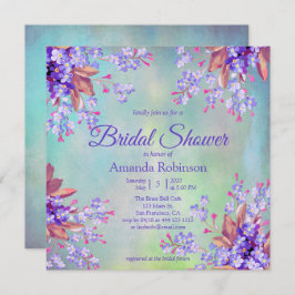Invitación Lilac Lavender Flor Ducha de novia