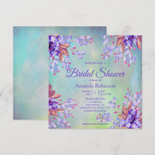 Invitación Lilac Lavender Flor Ducha de novia