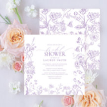 Lilac Lavender Victorian Floral Bridal Shower