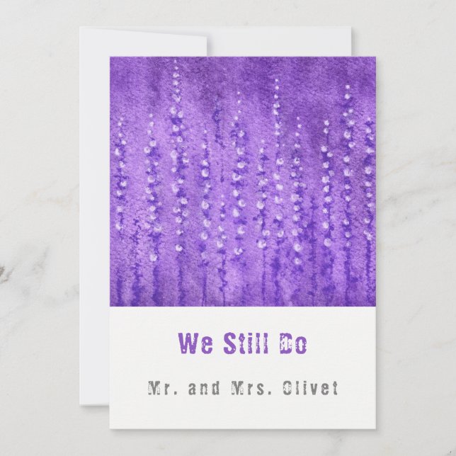 Invitación Lilac Lupines promete renovación 25 años (Anverso)