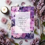 Invitación Lilac, Mauve y Boda floral plateado<br><div class="desc">Lilac,  mauve y la invitación a la boda floral de plata. Ideal para una boda en el jardín de primavera.</div>