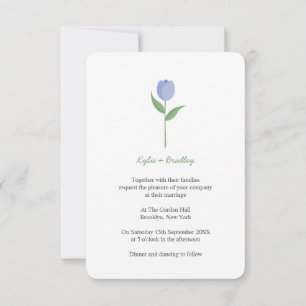 Invitación Lilac Minimalist Tulip