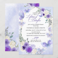 Lilac morado por vida de mariposas ducha de novias