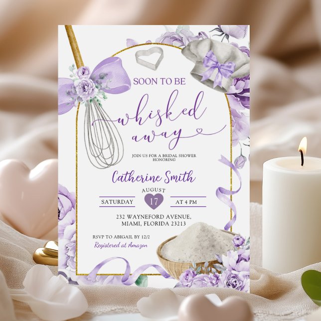 Invitación Lilac morado sacude la ducha de novia (Subido por el creador)