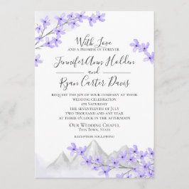 Invitación Lilac Mountain Purple Boda