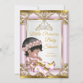 Invitación Lilac Pink Gold Princess Baby Shower