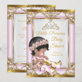 Invitación Lilac Pink Gold Princess Baby Shower