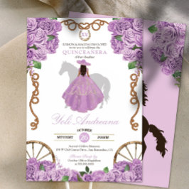 Invitación Lilac Purple Western Charro Quince