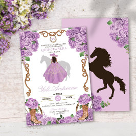 Invitación Lilac Purple Western Charro Vestidos Quinceanera