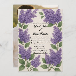 Invitación Lilac Reverie Photo Wedding Invitation