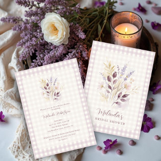 Invitación Lilac Shabby Chic Floral Bridal Shower TLW26