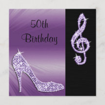 Lilac Stiletto & Treble Cleft 50 cumpleaños