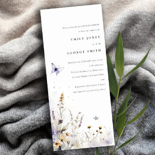 Invitación Lilac Wildflower Mariposa Jardín Ducha