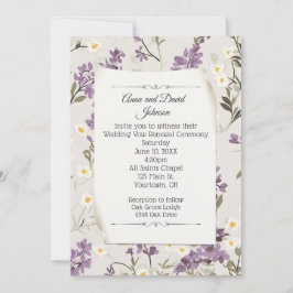 Invitación Lilacs boda para renovación de votos