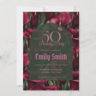 Invitación Lilias de llamada personalizadas pétalo primero cu