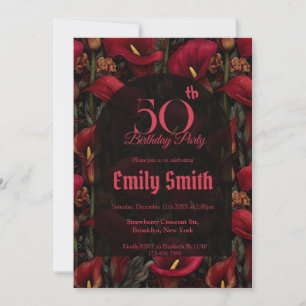 Invitación Lilias de llamada únicas lujo cumpleaños al aire l