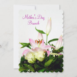 Invitación Lillies y brunch del día de madre del ramo de los