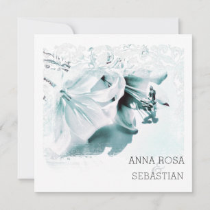 Invitación ~* Lily AR12 QR FOTO RSVP Ornate Floral Boda