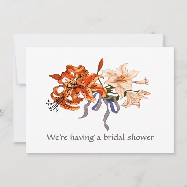 Invitación Lily Bouquet Bridal Weddal Shower Card (Anverso)
