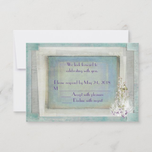 Invitación Lily de la boda del Valle RSVP (Anverso)