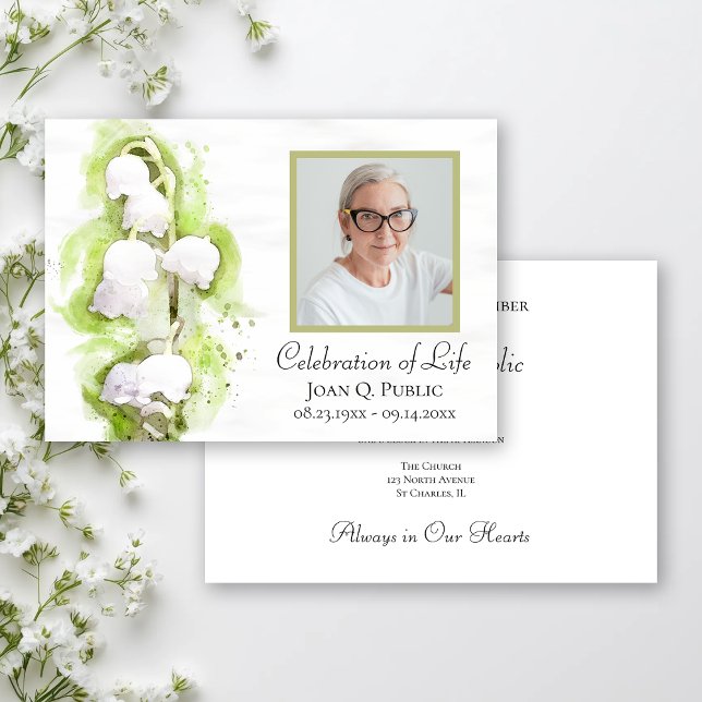 Invitación Lily de la Celebración de la Vida por las Acuarela (Subido por el creador)