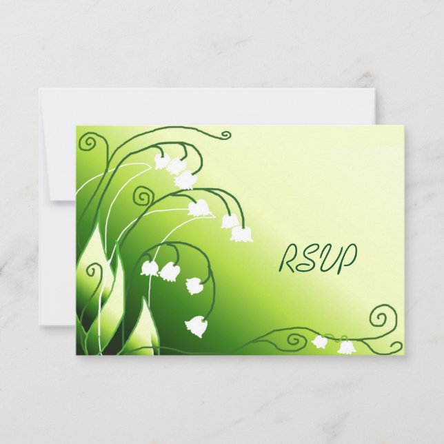 Invitación Lily De La Recepción De Bodas Del Valle RSVP (Anverso)