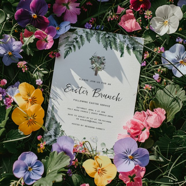 Invitación Lily de la vegetación del valle | Pascua Rústica (Subido por el creador)