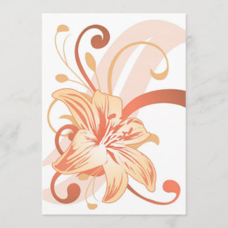 Invitación Lily De Pascua En Naranja