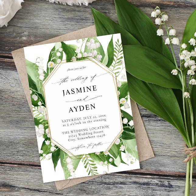Invitación Lily del Boda del Arco Floral Blanco del Valle (Subido por el creador)