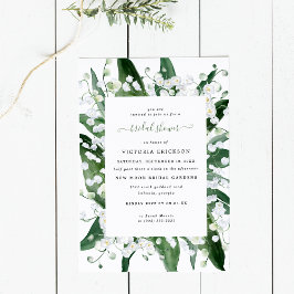 Invitación Lily del Valle | Ducha de novia floral blanca