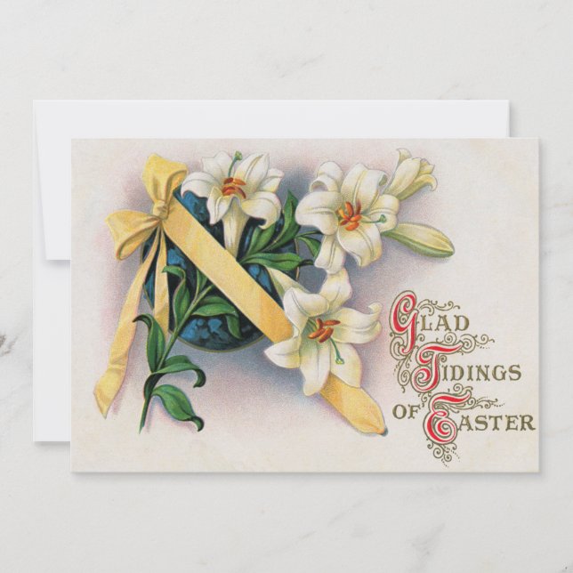 Invitación Lily Lilies Yellow Ribbon (Anverso)