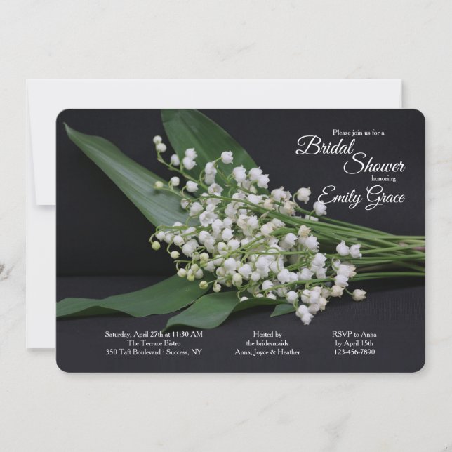 Invitación Lily of the Valley Bridal Shower Invitation (Anverso)