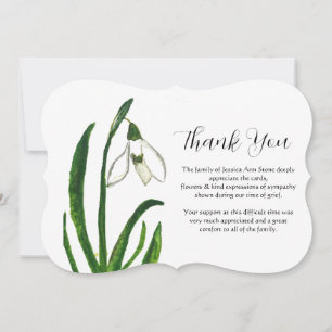 Invitación Lily of the Valley Floral Funeral Death Gracias