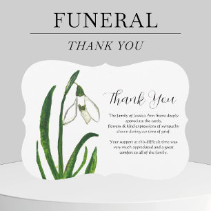 Invitación Lily of the Valley Floral Funeral Death Gracias