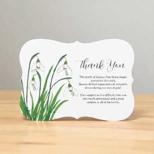 Invitación Lily of the Valley Floral Funeral Death Gracias