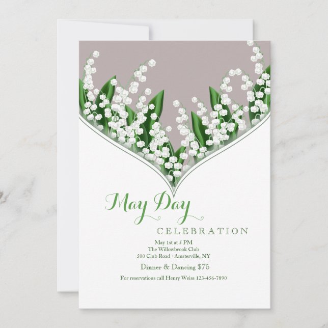 Invitación Lily of the Valley Invitation (Anverso)