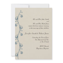Lily of the Valley on Ecru Wedding Invitation