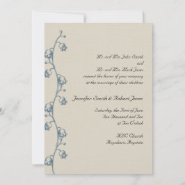 Invitación Lily of the Valley on Ecru Wedding Invitation