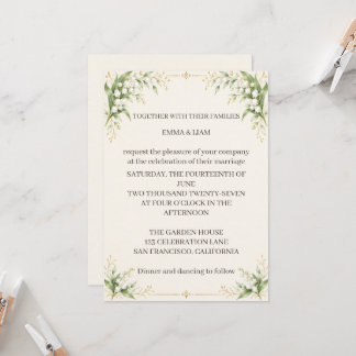 Invitación Lily of the Valley Wedding Invitation