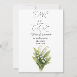 Invitación Lily of The Valley White Floral Spring Wedding
